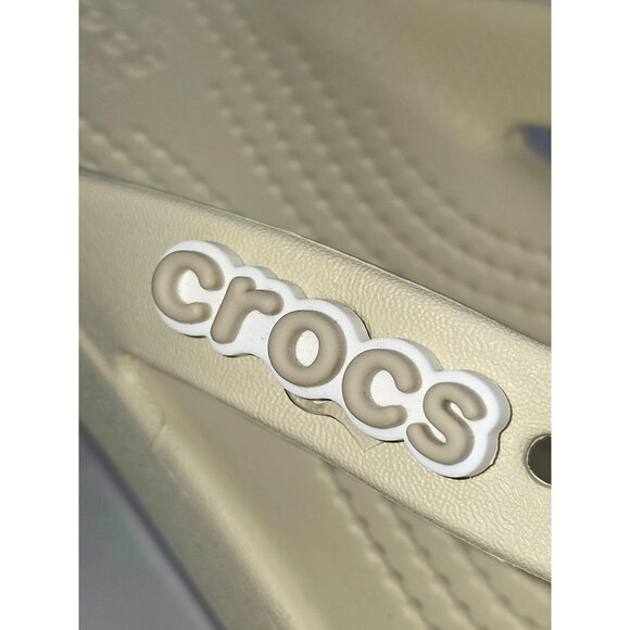 Crocs Women's Cream Croslite Classic Platform Flip Flops Size 6 2121 - Picture 15 of 16